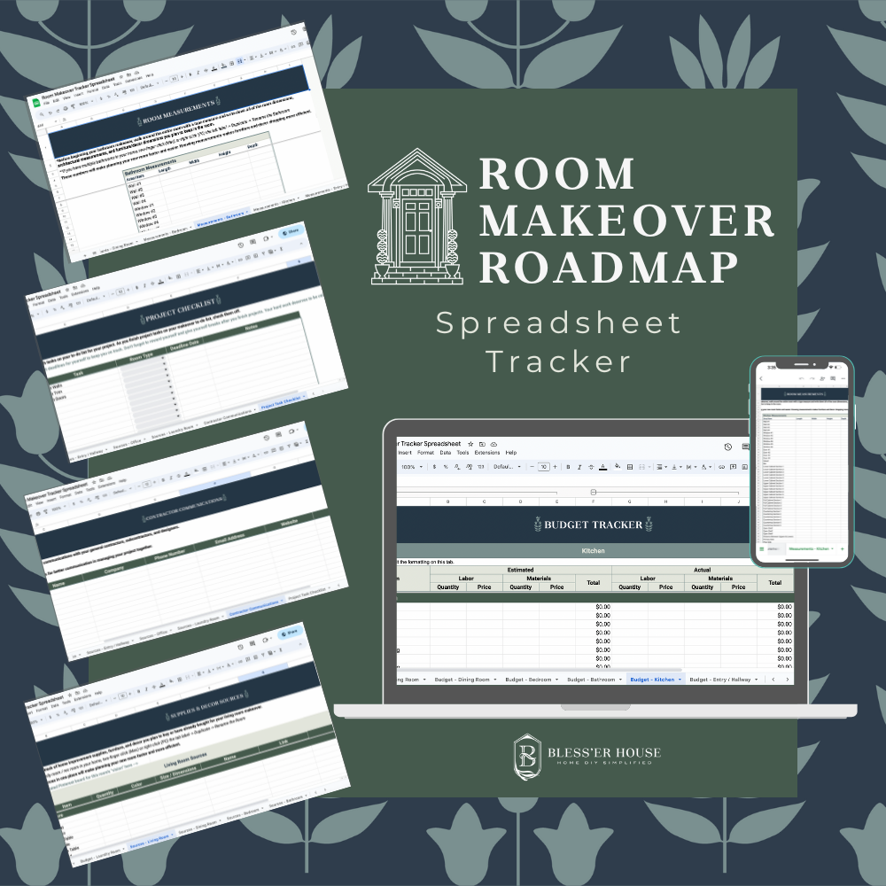 Room Makeover Roadmap Spreadsheets